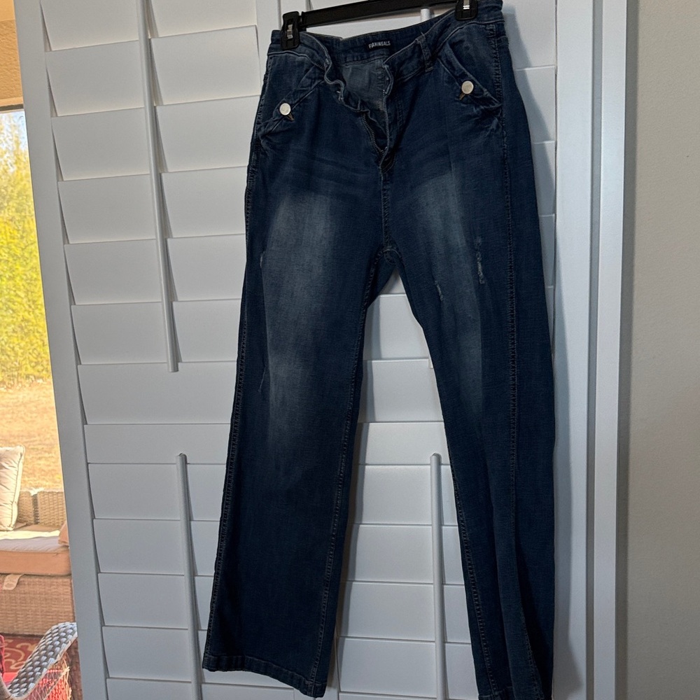 Classic Navy Women's Straight Leg Jeans